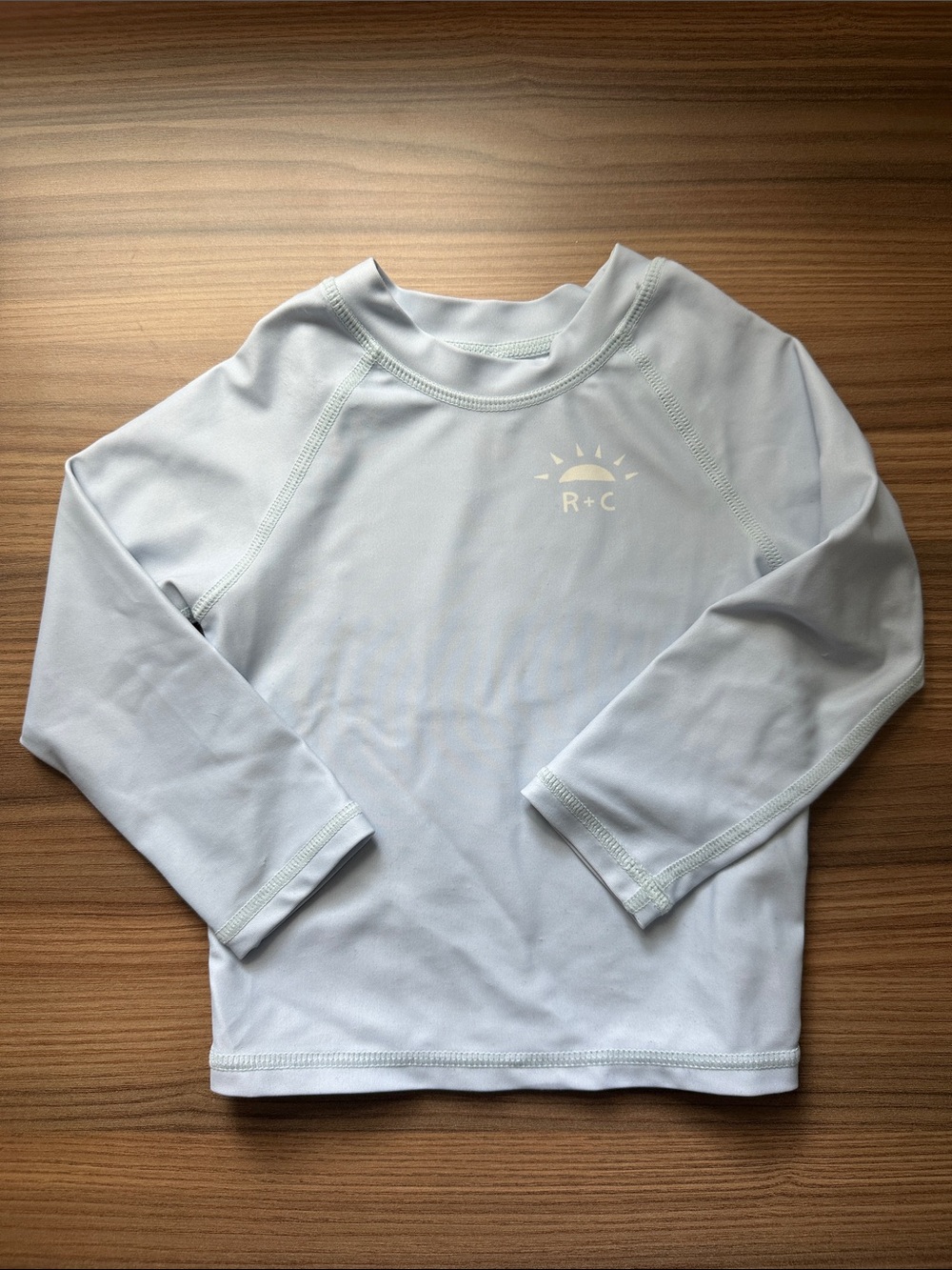 Rylee + Cru Pale Blue Long-Sleeve Kids Rashguard
